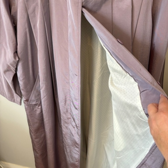 Town & Country Women's Lavender Full Length Trench Coat, Circa 1980s, SZ 9/10 - Picture 4 of 8
